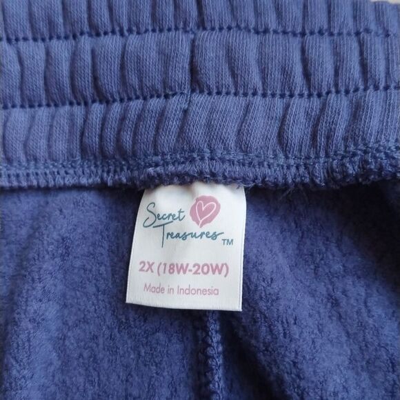 French Terry Fleece Sweatpants Lounge Pants Iris Sz 2X NWT - Picture 6 of 8